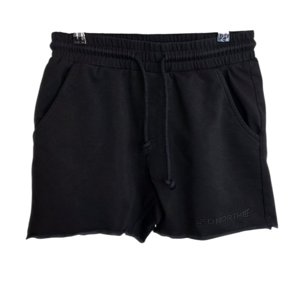 Jed North Sweat Shorts, Pull On, Tie Waist, Black, Lounge, Athletic, Sz M